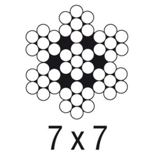 سیم بکسل استیل ساختار7X7